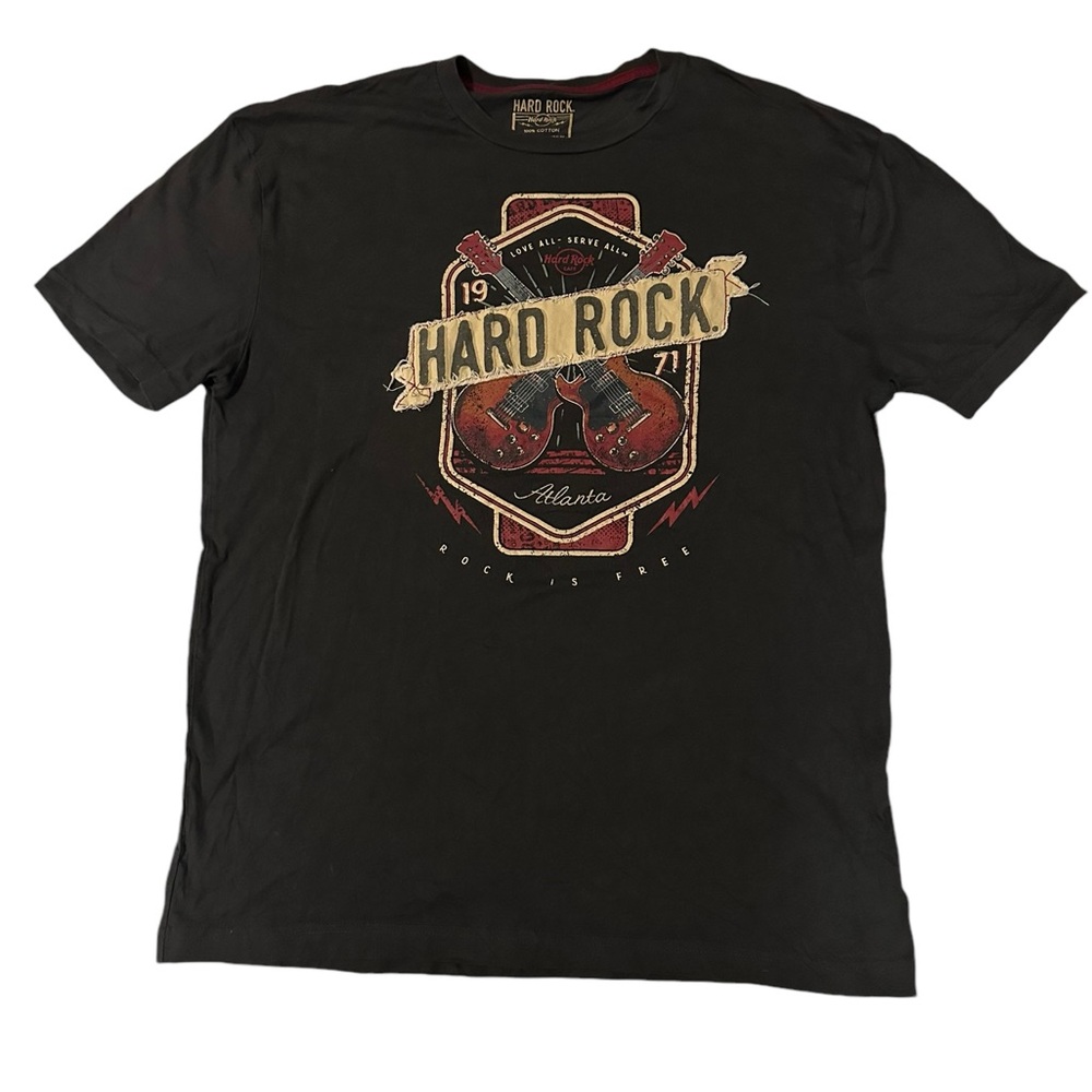 Hard Rock  Cafe T Shirt  Atlanta  Short Sleeve  100%Cotton Size Large